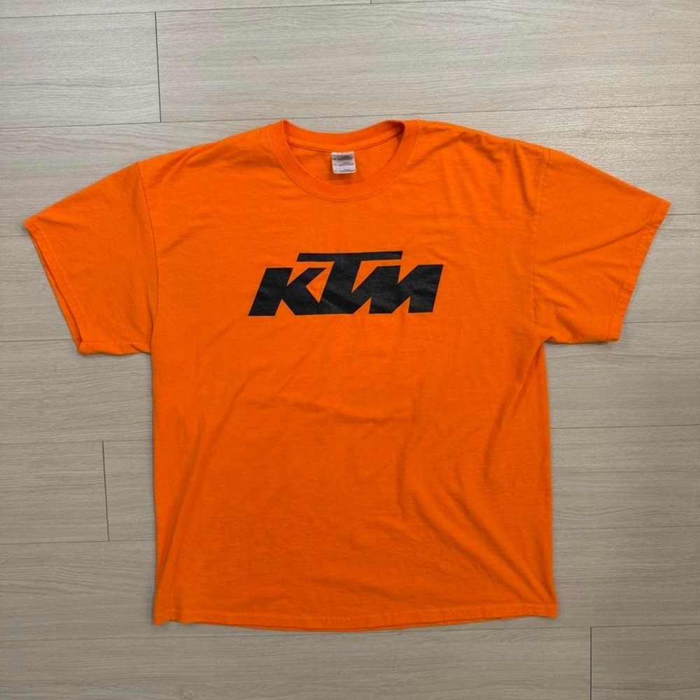 KTM Racing Logo Orange Short Sleeve Shirt Mens Size XL